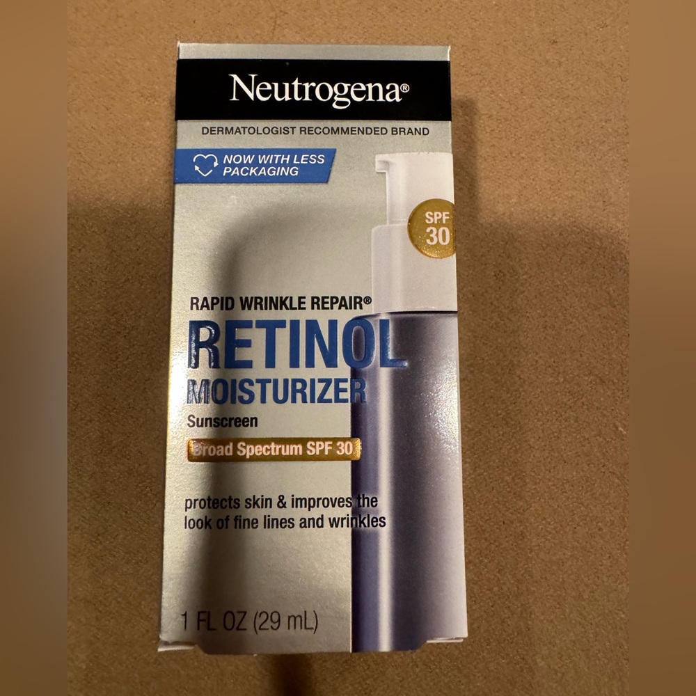 New Neutrogena Rapid Wrinkle Repair Retinol Moisturizer sunscreen 30 SPF